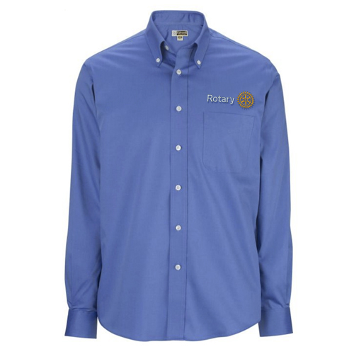 Rotary French Blue Executive Pinpoint Oxford Dress Shirt