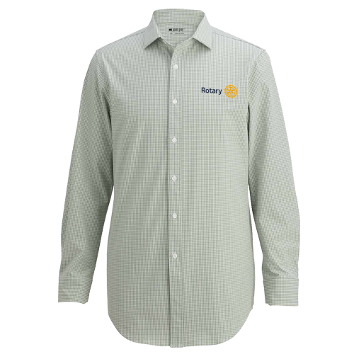Rotary Celtic Green Plaid Woven Dress Shirt
