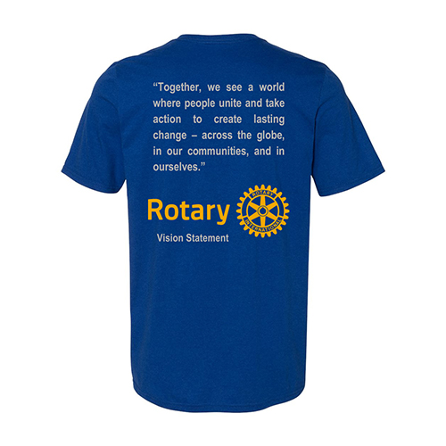 Rotary Mens "Ask Me About Rotary" Tshirt Rotary Club Supplies