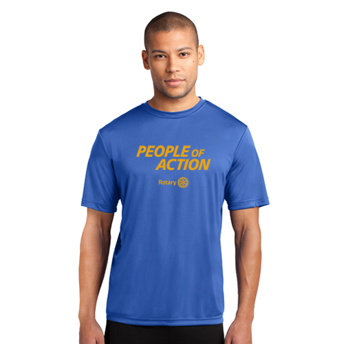 Rotary Royal Blue People of Action Rotarian at Work Performance T-Shirt