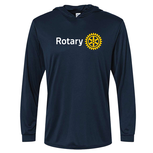 Long sleeve performance tee with hood