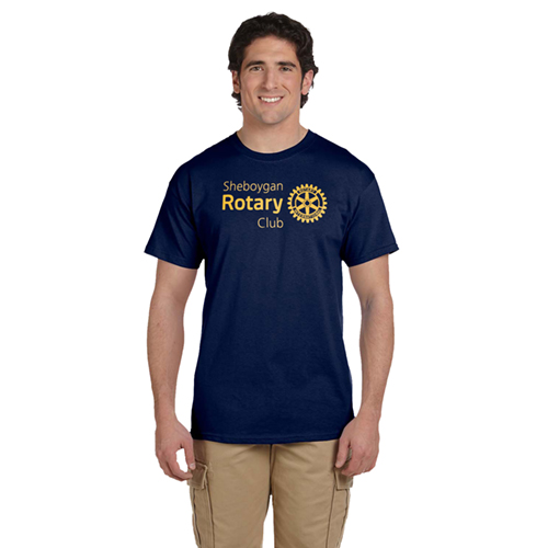 Custom Navy Rotarian at Work T-Shirt