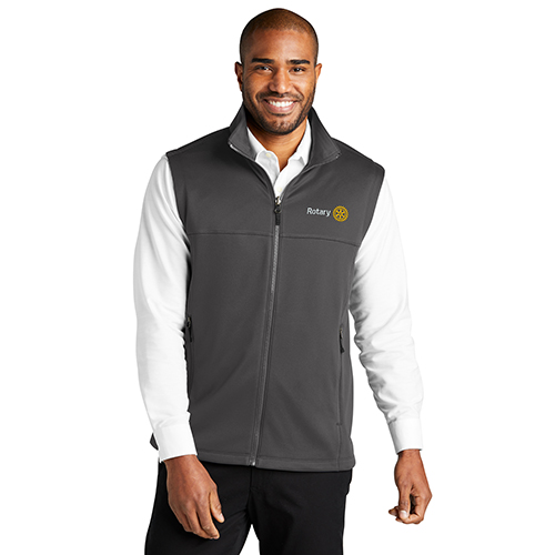Rotary Men's Gray Smooth Fleece Vest