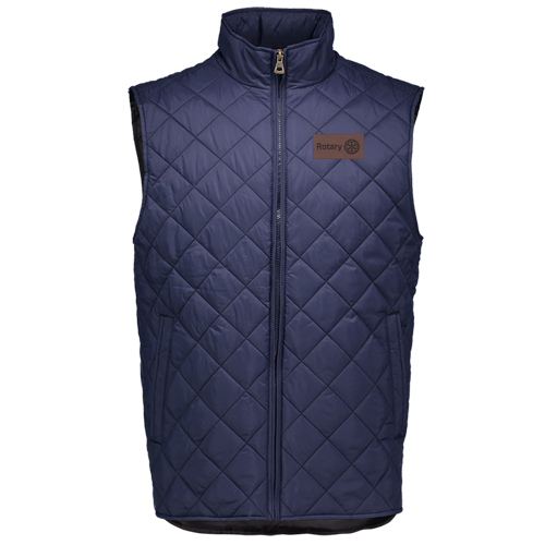 Rotary Men's Navy Quilted Vest