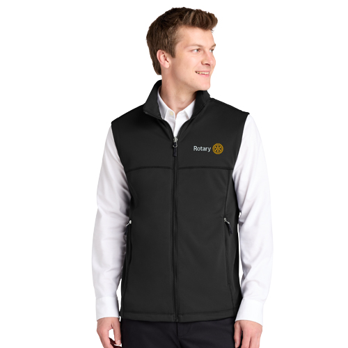 Rotary Black FLEECE vest with Masterbrand
