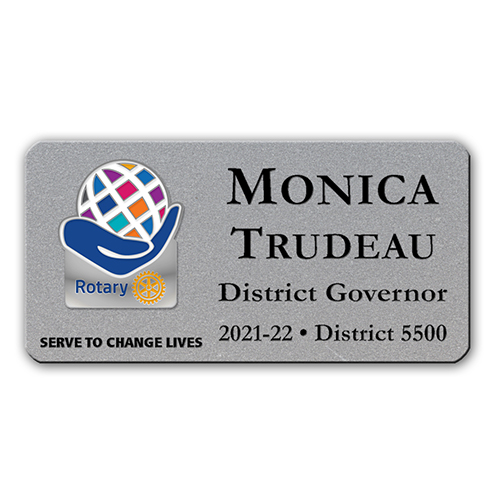 Rotary Mini Engraved Plastic Name Badge w/ 202122 Theme Rotary Club