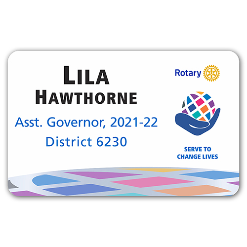 Rotary Theme Name Badge Rotary Club Supplies Russell Hampton Company