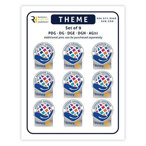 Rotary Set of 9 DISTRICT Officer Theme Pins