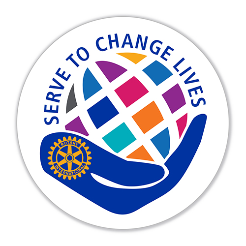 Rotary Roll of 100 Stickers, Rotary theme 2021-2022