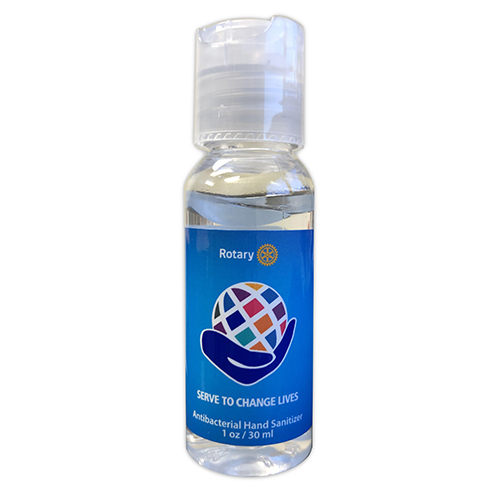 Rotary 1 oz Hand Sanitizer Bottle with 2021-2022 Theme