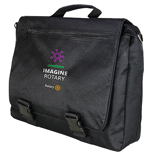 Rotary Black Brief Bag with 2022 - 2023 Theme Embroidery