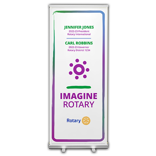 Rotary 2022-23 Theme Retractable Banner - Customized