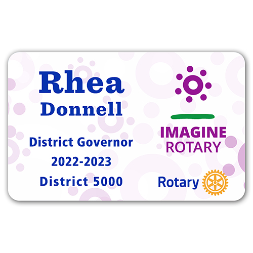Rotary Theme Name Badge Rotary Club Supplies Russell Hampton Company