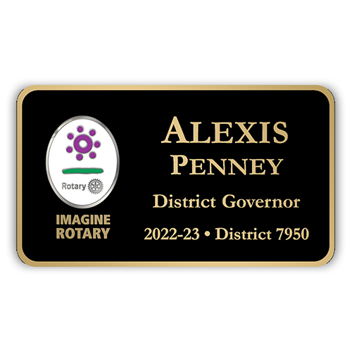 Rotary Theme Name Badge Rotary Club Supplies Russell Hampton Company