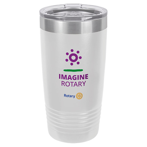 Rotary White 20 oz. Tumbler with 2022-2023 Theme