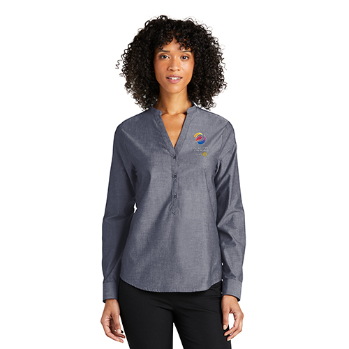 Rotary 2023-24 Theme Port Authority Ladies L/S Chambray Shirt