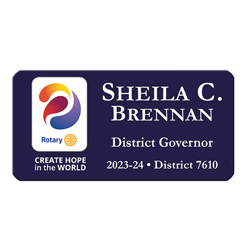 Rotary 2023-24 Theme Mini Engraved Plastic Name Badge-3