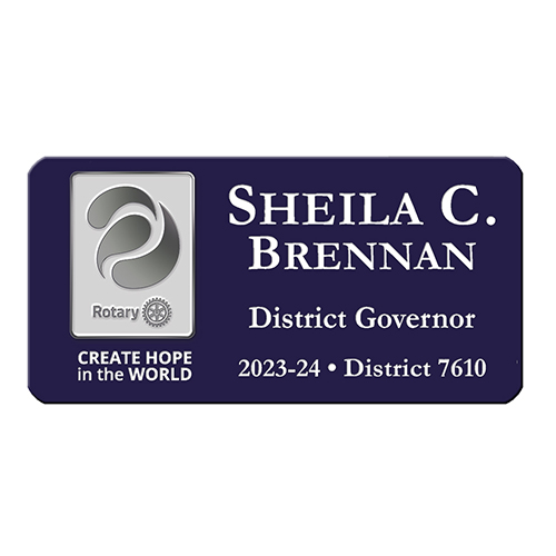 Rotary 2023-24 Theme Mini Engraved Plastic Name Badge-3