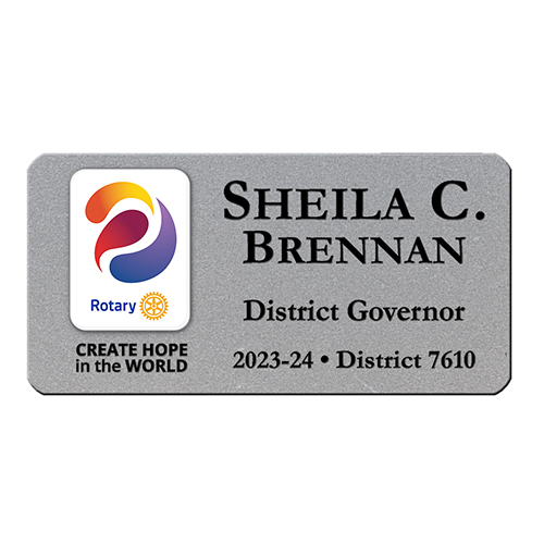 Rotary 2023-24 Theme Mini Engraved Plastic Badge - 3
