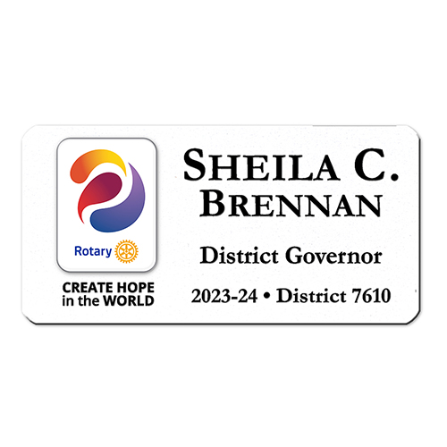 Rotary 2023-24 Theme Mini Engraved Plastic Name Badge-3