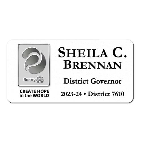 Rotary 2023-24 Theme Mini Engraved Plastic Name Badge-3
