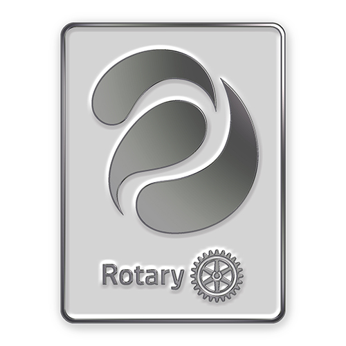 Rotary 2023-24 Theme Silver Finish Lapel Pin