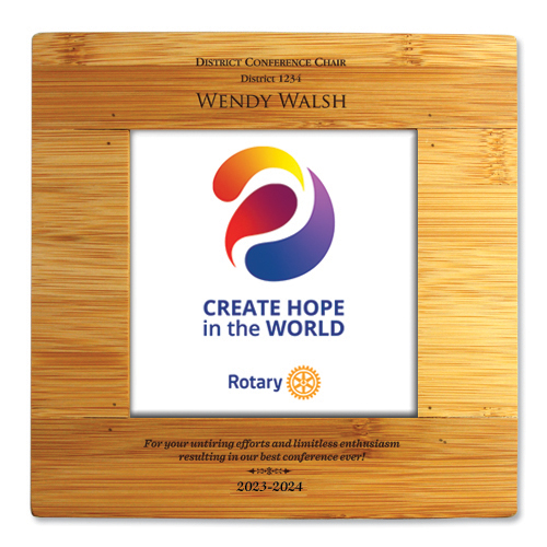 Rotary 2023-24 Theme Customized Tile Bamboo Trivet