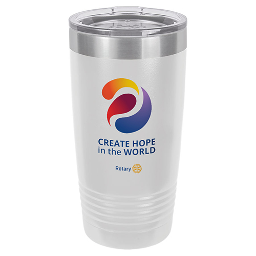 Rotary 2023-2024 Theme White 20 oz. Tumbler