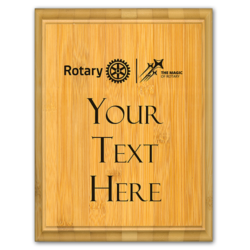 Rotary 2024-25 Theme - Custom 8x10 Bamboo Award