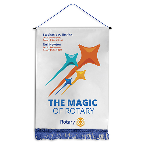 Rotary Customized 2024-25 Theme Podium Banner, 18