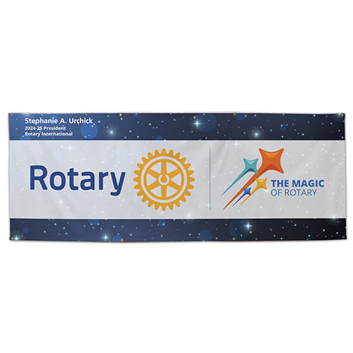 Rotary 2024-25 Theme Vinyl 3' x 8' Wall Banner