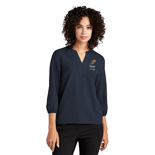 Rotary 2024-25 Theme Port Authority Ladies L/S Navy Shirt
