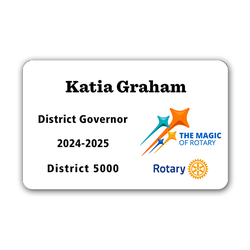 Rotary 2024-25 Theme Badge -  Credit Card (Style 4)
