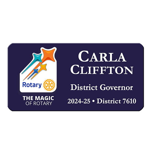 Rotary 2024-25 Theme Mini Engraved Plastic Name Badge-3
