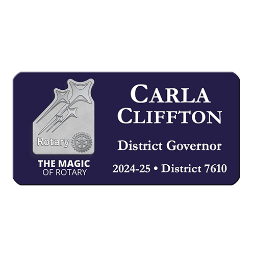 Rotary 2024-25 Theme Mini Engraved Plastic Name Badge-3