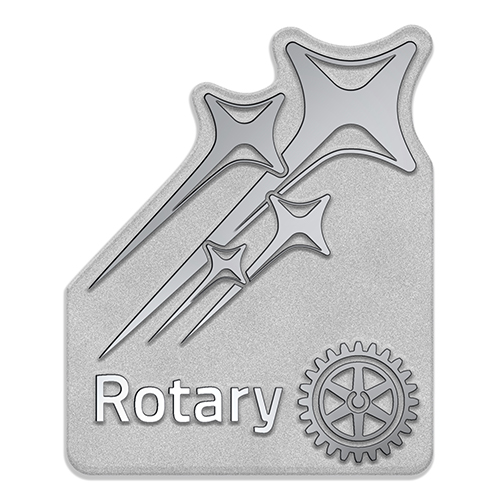 Rotary 2024-25 Theme Silver Finish Lapel Pin