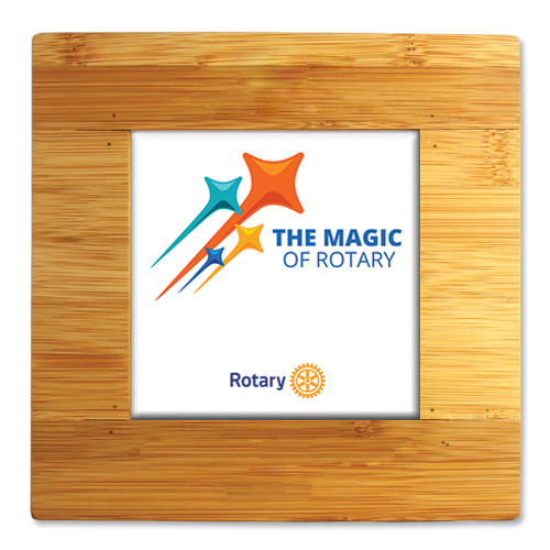Rotary 2024-25 Theme Tile Bamboo Trivet