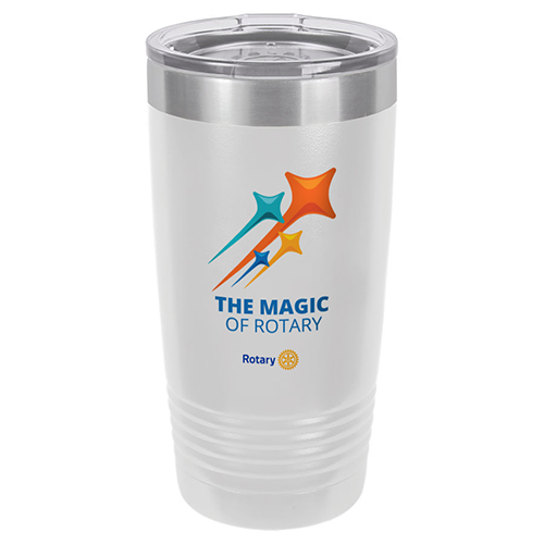 Rotary 2024-2025 Theme White 20 oz. Tumbler