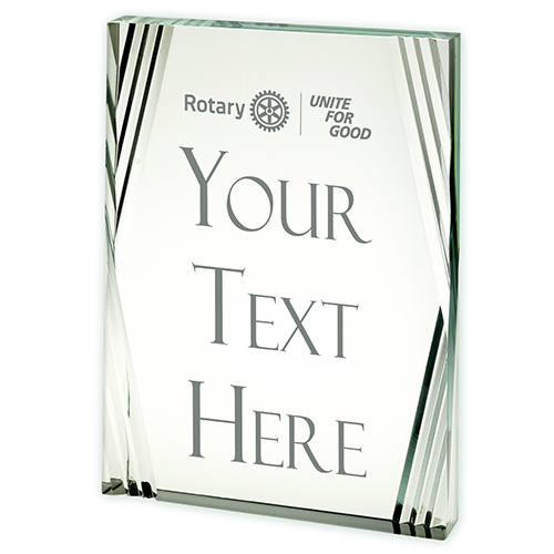 Rotary Custom 2025-26 Message -  Constellation Diamond Cut Corner Award