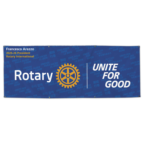 Rotary 2025-26 Theme Vinyl 3' x 8' Wall Banner