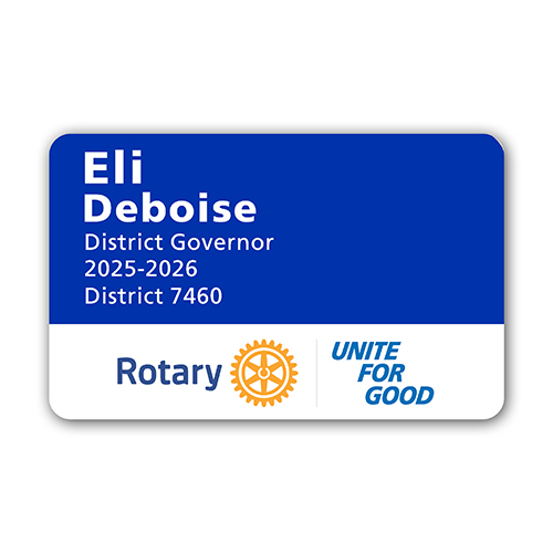 Rotary 2025-26 Message Badge -  Credit Card (Style 3)