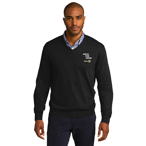 Rotary 2025-26 Message Men's V-Neck Sweater