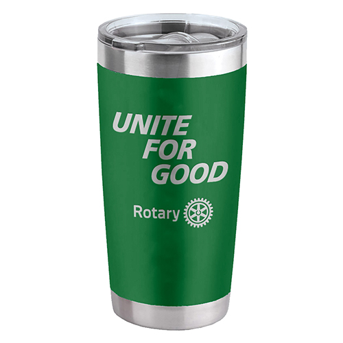 Rotary 2025-2026 Message White 20 oz. Tumbler