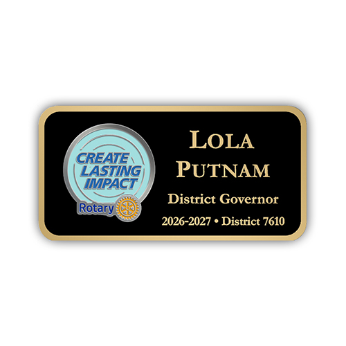 2026-27 Message - Mini Black Metal Engraved Badge - 3