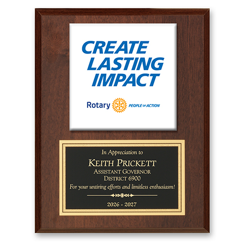 Rotary 2026-2027 Message Award Plaque