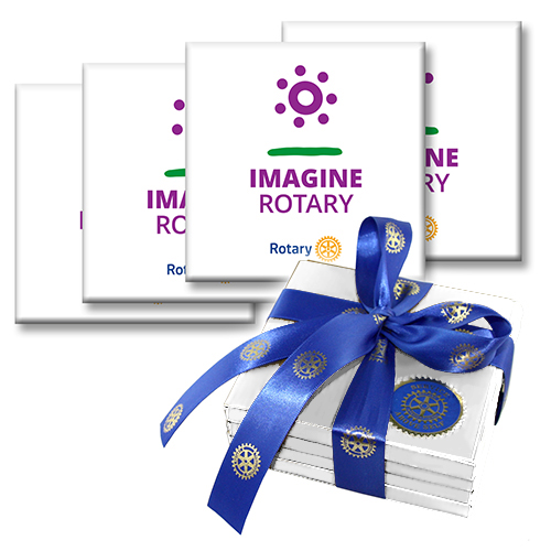 Rotary 2022-23 Rotary Theme Coaster Set of 4 -  4 1/4