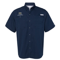 Columbia Men's PFG S/S: Navy