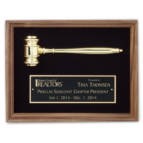 President / Governor Golden Gavel Shadowbox AwardCorporate Awards and