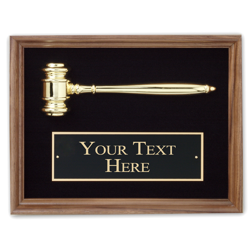 Golden Gavel Shadowbox AwardCorporate Awards and Clothing Russell