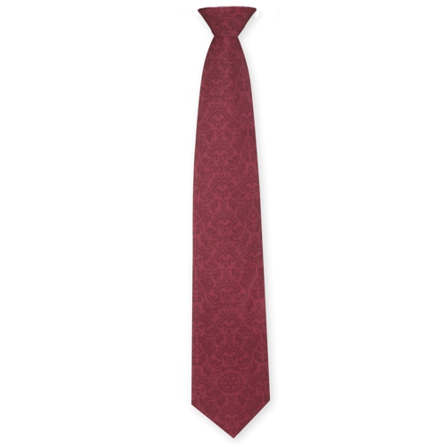 Rotary Tie - Burgundy Brocade Design with Rotary Emblem